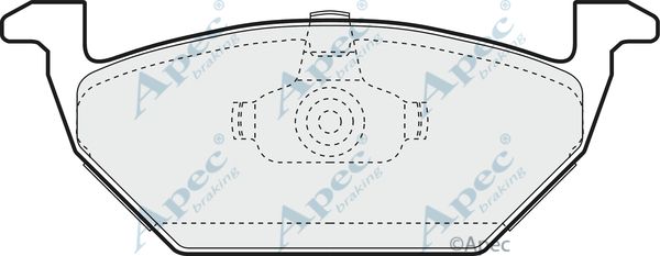 APEC BRAKING Комплект тормозных колодок, дисковый тормоз PAD966